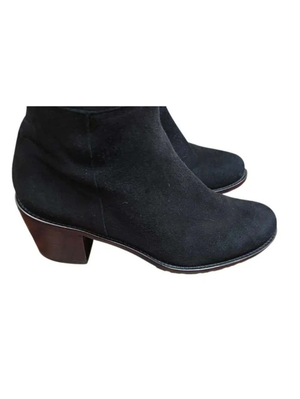 Stuart Weitzman 5.5 M Black Suede Over The Knee Boots Low Heel Tall Zip OTK